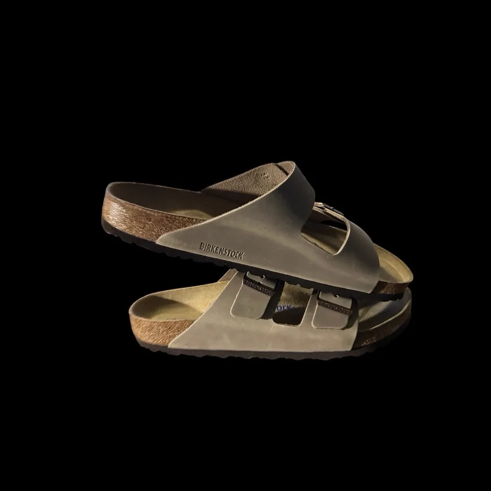 Birkenstock Arizona Soft Footbed Tobacco Brown Leather Men's 13 EU 46 New Box
